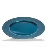 DEKORACIJA GLOSSTYLE KROŽNIK FI 33 MODRI DEKORATIVNI UMETNA MASA