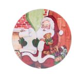 DEKORACIJA GLOSSTYLE KROŽNIK PRINT FI 33 CM UMETNA MASA Z BOŽIČKOM