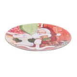 DEKORACIJA GLOSSTYLE KROŽNIK PRINT FI 33 CM UMETNA MASA Z BOŽIČKOM