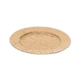 DEKORACIJA GLOSSTYLE KROŽNIK ZLATI FI 33 CM UMETNA MASA Z BLEŠČICAMI