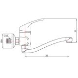 KUHINJSKA PIPA BLITZ 615 POMIVALNO KORITO ZIDNA , L= 200 MM