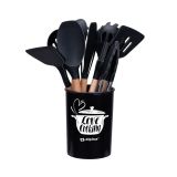 KUHINJSKI PRIPOMOČEK ALPINA SET LOVE COOKING 12 KOS ČRNA