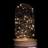 LUČKE MQ KUPOLA STEKLENA 22 CM 30 LED MINI TOPLO BELE