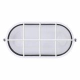 OVALNA LED LADIJSKA SVETILKA 12W LED DL V BELI BARVI S KOVINSKO MREŽO