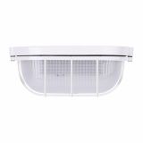 OVALNA LED LADIJSKA SVETILKA 12W LED DL V BELI BARVI S KOVINSKO MREŽO