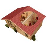 LESENA VRTNA HIŠKA KARIBU LAGOR 2 492X273X312 LES 38MM