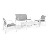 KOVINSKA VRTNA GARNITURA BIZZOTTO LAIKEN, BELA