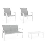 KOVINSKA VRTNA GARNITURA BIZZOTTO LAIKEN, BELA