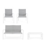 KOVINSKA VRTNA GARNITURA BIZZOTTO LAIKEN, BELA