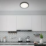 NADGRADNA STROP. SVETILKA BRILONER LED 12W, ČRN ROB FI=29CM