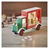 LED ADVENTNI KOLEDAR, LESEN AVTO, 20X30,5 CM, 2X AA, NOTRANJI, TOPLA BELA, ČASOVNIK