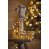 LED BOŽIČNA DROP VERIGA, 12 M, ZUNANJA IN NOTRANJA, TOPLA BELA, ČASOVNIK