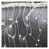 LED BOŽIČNE LEDENE SVEČE, 5 M, ZUN. IN NOT., HLADNA BELA, UPRAVLJALNIK, PROGRAMI, ČASOVNIK