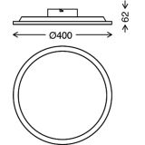 LED PANEL BRILONER GEO BASIC 24W ČRN ROB, CCT, FI=40CM