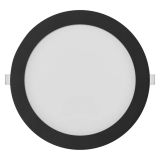 LED PANEL EMOS NEXXO 18W CCT, ČRNI OKROGLI, VGRADNI