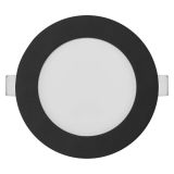 LED PANEL EMOS NEXXO 7W CCT, ČRNI OKROGLI, VGRADNI