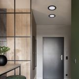 LED PANEL RABALUX SHAUN2 12W 4000K ČRNA OKROGLA