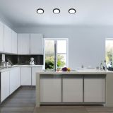 LED PANEL RABALUX SHAUN2 18W 3000K ČRNA OKROGLA