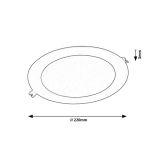 LED PANEL RABALUX SHAUN2 18W 4000K ČRNA OKROGLA