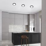 LED PANEL RABALUX SHAUN2 3W 4000K ČRNA OKROGLA