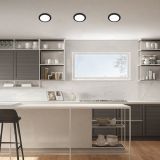 LED PANEL RABALUX SHAUN2 6W 4000K ČRNA OKROGLA