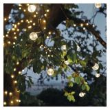 LED SVETLOBNA VERIGA ' 10X PARTY LUČKE PROZORNE, 5 M, ZUNANJA IN NOTRANJA, TOPLA BELA