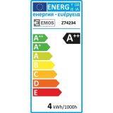 LED ŽARNICA E14 EMOS FLM MINI GLOB 4W WW 230V FILAMENT MINI GL.MAT