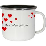 SKODELICA / LONČEK ENAMELIE 400 ML, 8 CM, LEONA