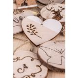 LESENI USTVARJAL. DODATKI RAYHER LESEN OBESEK SRCA, NATUR 7X6.5X0.3CM, 6 KOSOV