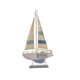 DEKORACIJA DECORIS LESENA JADRNICA 5X43 CM, MODRO BELA