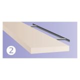 LESENA POLICA JEWE 80X23X5 CM BELA, BREZ VIDNIH NASADIL