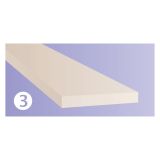 LESENA POLICA JEWE 80X23X5 CM BELA, BREZ VIDNIH NASADIL