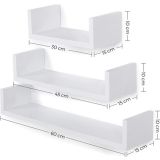 LESENA POLICA SONGMICS CUBE SET 3 KOS 60-45-30CM