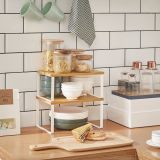 LESENA POLICA SONGMICS KCS02NW ORGANIZATOR DVOJNI BELA-LES