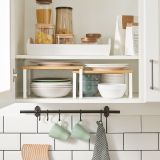 LESENA POLICA SONGMICS KCS02NW ORGANIZATOR DVOJNI BELA-LES