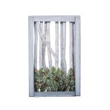 NAMIZNA DEKORACIJA GLOSSTYLE LESENA V OKVIRU IMITACIJA DREVES 47X30X6.5 CM