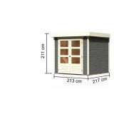 LESENA VRTNA HIŠKA KARIBU ASKOLA 2 211X213 X 217, SIVA