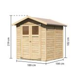 LESENA VRTNA HIŠKA KARIBU DAHME 3 180X184X222