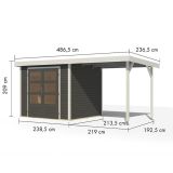 LESENA VRTNA HIŠKA KARIBU JUPITER 3 242X217X211 B-BELA