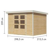 LESENA VRTNA HIŠKA KARIBU JUPITER 4 A 302X217X211 BELA