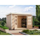 LESENA VRTNA HIŠKA KARIBU JUPITER 4 A 302X217X211 BELA