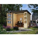 LESENA VRTNA HIŠKA KARIBU JUPITER A Z ANTRACIT OKV. 209X213X195 LES 19MM