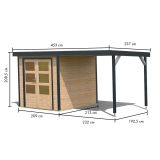 LESENA VRTNA HIŠKA KARIBU JUPITER A Z NADSTEŠ.2.32M 19MM ANTRACIT OKVIR