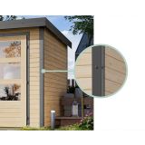 LESENA VRTNA HIŠKA KARIBU JUPITER B+ PODALJŠEK STREHE 2.35M, SIVA