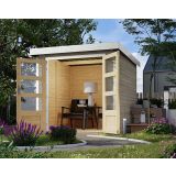 LESENA VRTNA HIŠKA KARIBU JUPITER D 209X214X218 BELI OKVIR