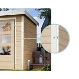 LESENA VRTNA HIŠKA KARIBU JUPITER D 209X214X218 BELI OKVIR