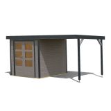 LESENA VRTNA HIŠKA KARIBU JUPITER D+ PODALJŠEK STREHE 2.35M, ANTRACIT