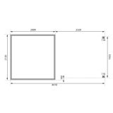 LESENA VRTNA HIŠKA KARIBU JUPITER D+ PODALJŠEK STREHE 2.35M, SIVA