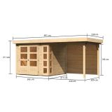 LESENA VRTNA HIŠKA KARIBU KERKO 3- V KOMPLETU