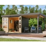 LESENA VRTNA HIŠKA KARIBU LAHAR 3.5 + PODALJŠEK STREHE ŠIRINE 2.40 M